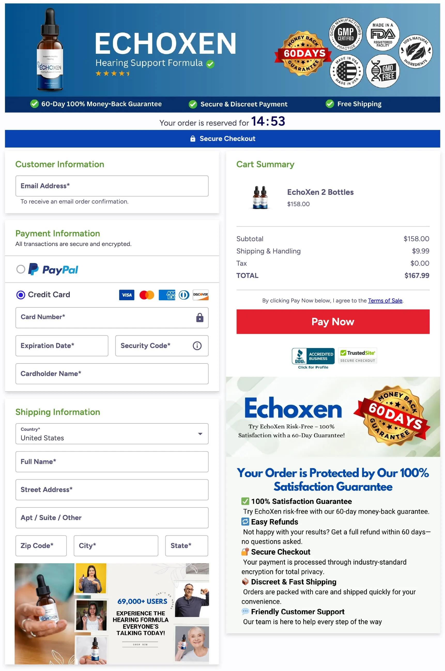 EchoXen Secure Checkout Page